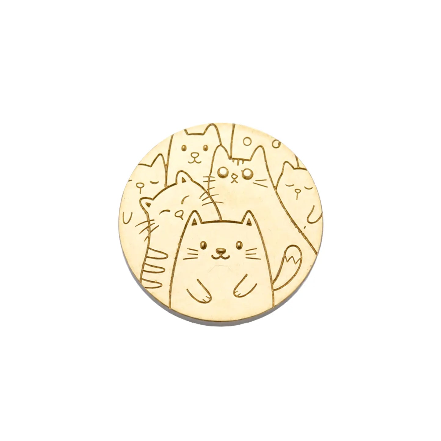 Cute Cat Group Wax Seal Stamp Head