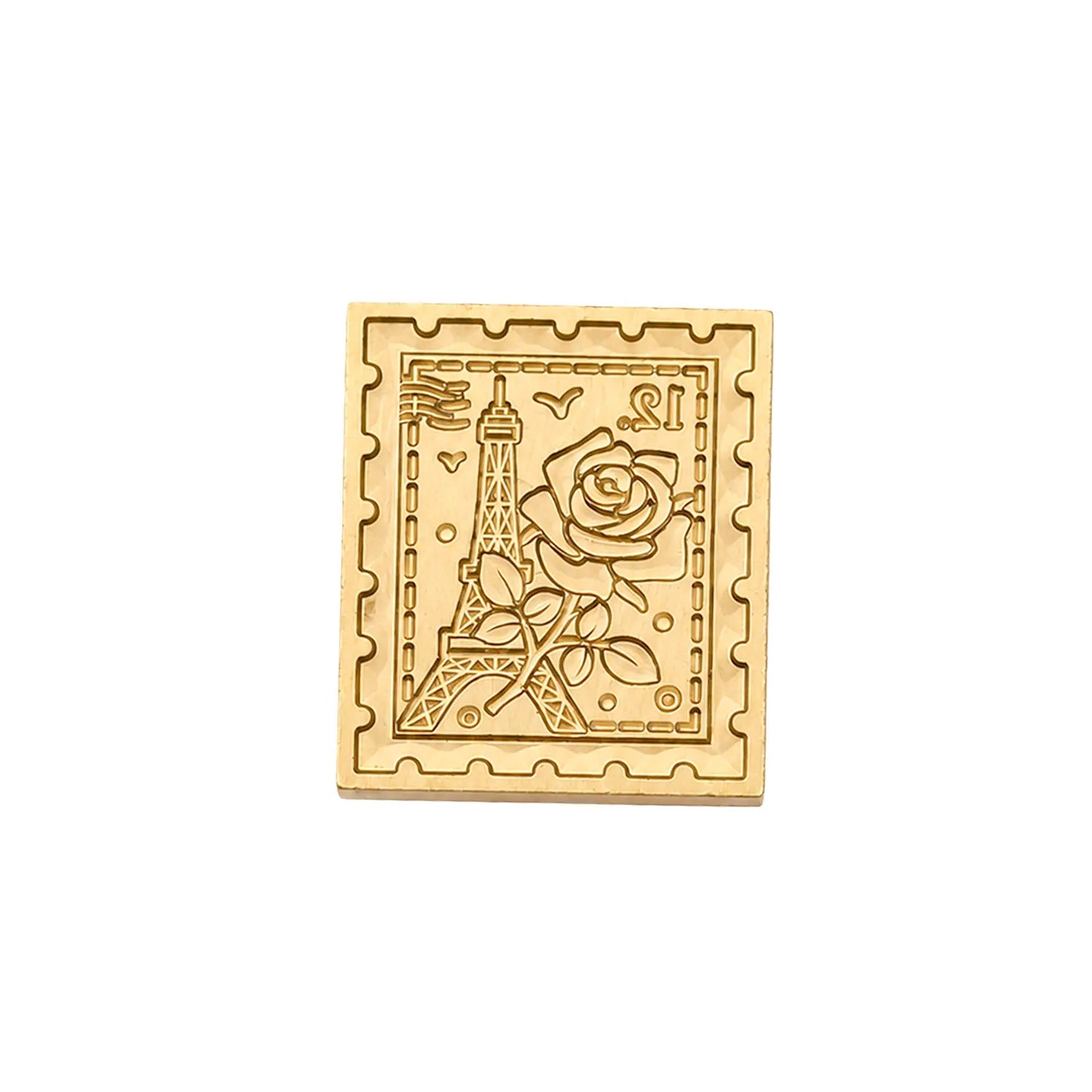 Paris Rose Postage Stamp Wax Seal Stamp Head