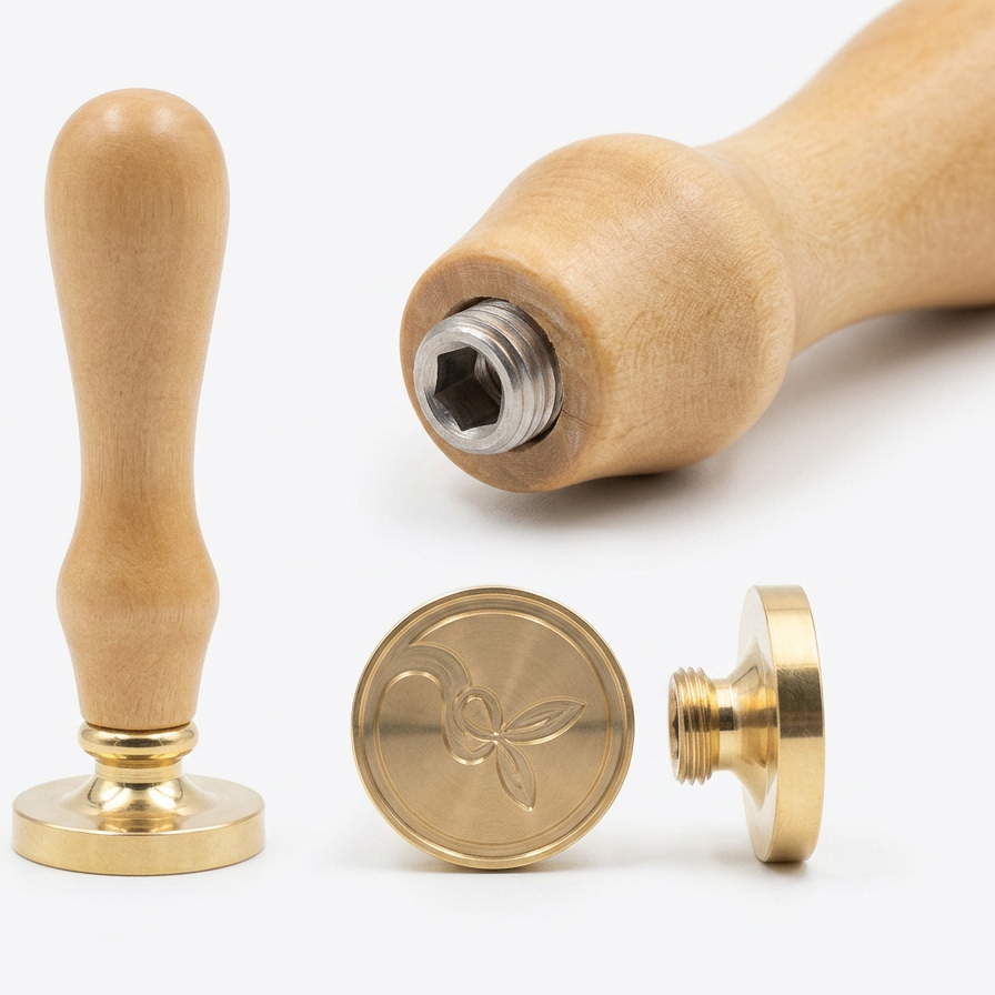 Custom Wax Seal Stamp with Wooden Handle