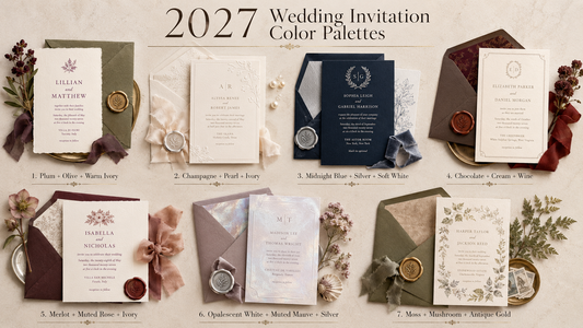 2027 Wedding Invitation Colors: 7 Palettes to Watch
