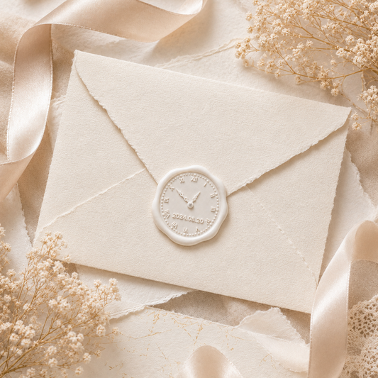 Custom keepsake wax seals with personalized date and time for life's special moments