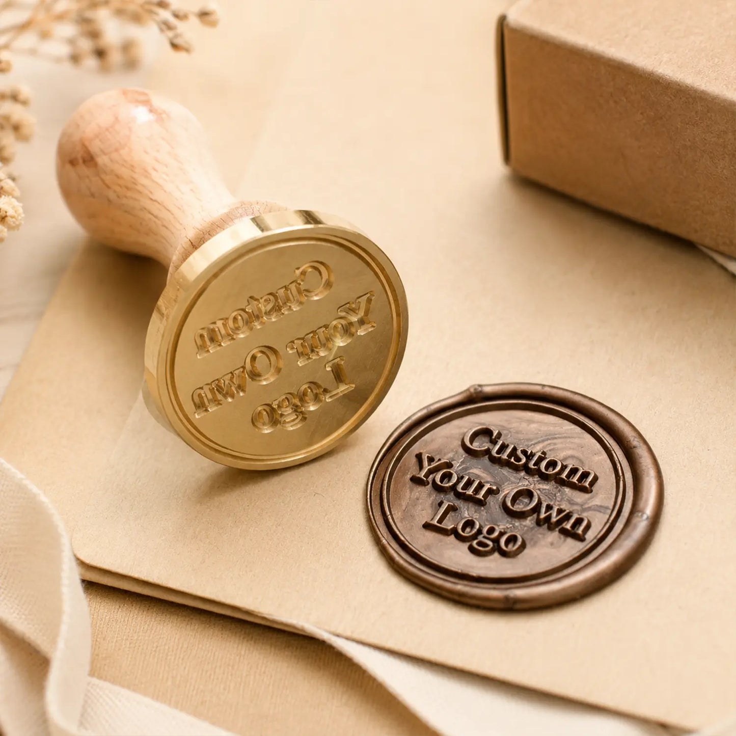 Custom Wax Seal Stamp with Wooden Handle