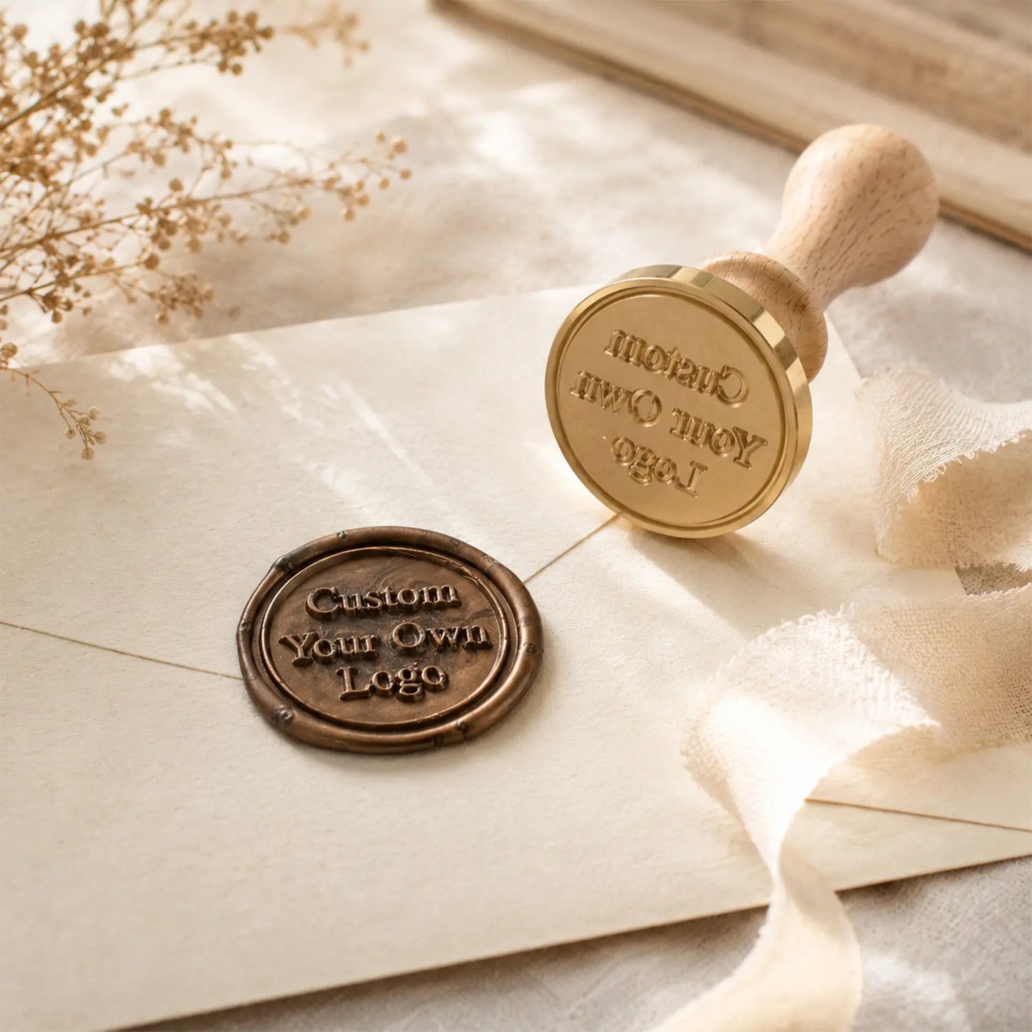 Custom Wax Seal Stamp with Wooden Handle