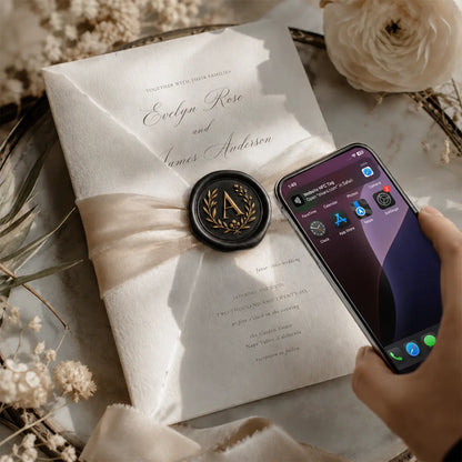 Custom NFC Wax Seals for Wedding Invitations — Tap to RSVP