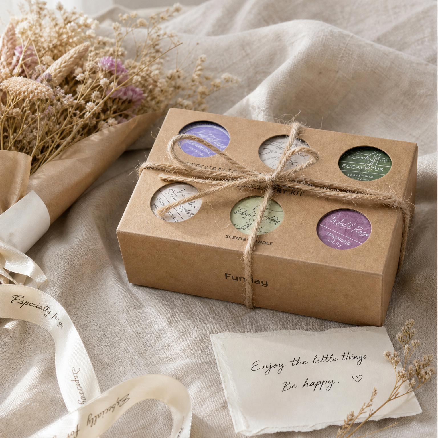 Six scented candles for wax seal warmers in rose jasmine vanilla strawberry passion fruit eucalyptus mint and white tea