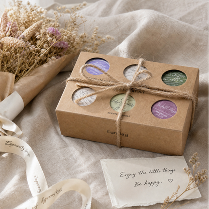 Six scented candles for wax seal warmers in rose jasmine vanilla strawberry passion fruit eucalyptus mint and white tea