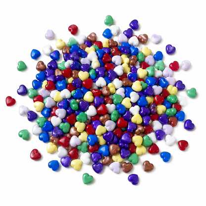 Multicolor heart-shaped sealing wax granules for wax seal stamps and invitations