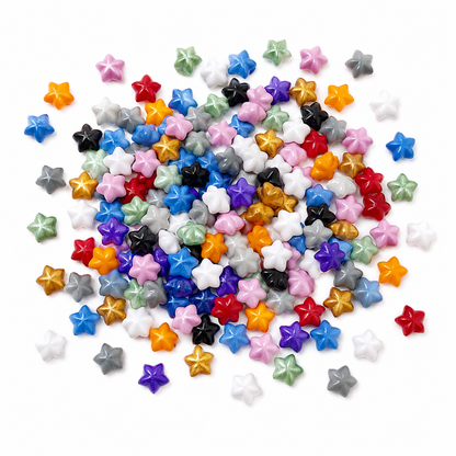 Star-shaped sealing wax granules in assorted colors for wax seal stamps