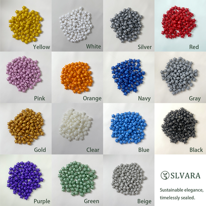 SLVARA star-shaped sealing wax granules available in multiple colors