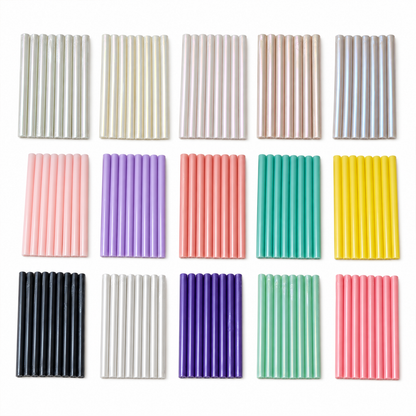 Bold and bright sealing wax sticks in assorted jelly iridescent and pearl colors
