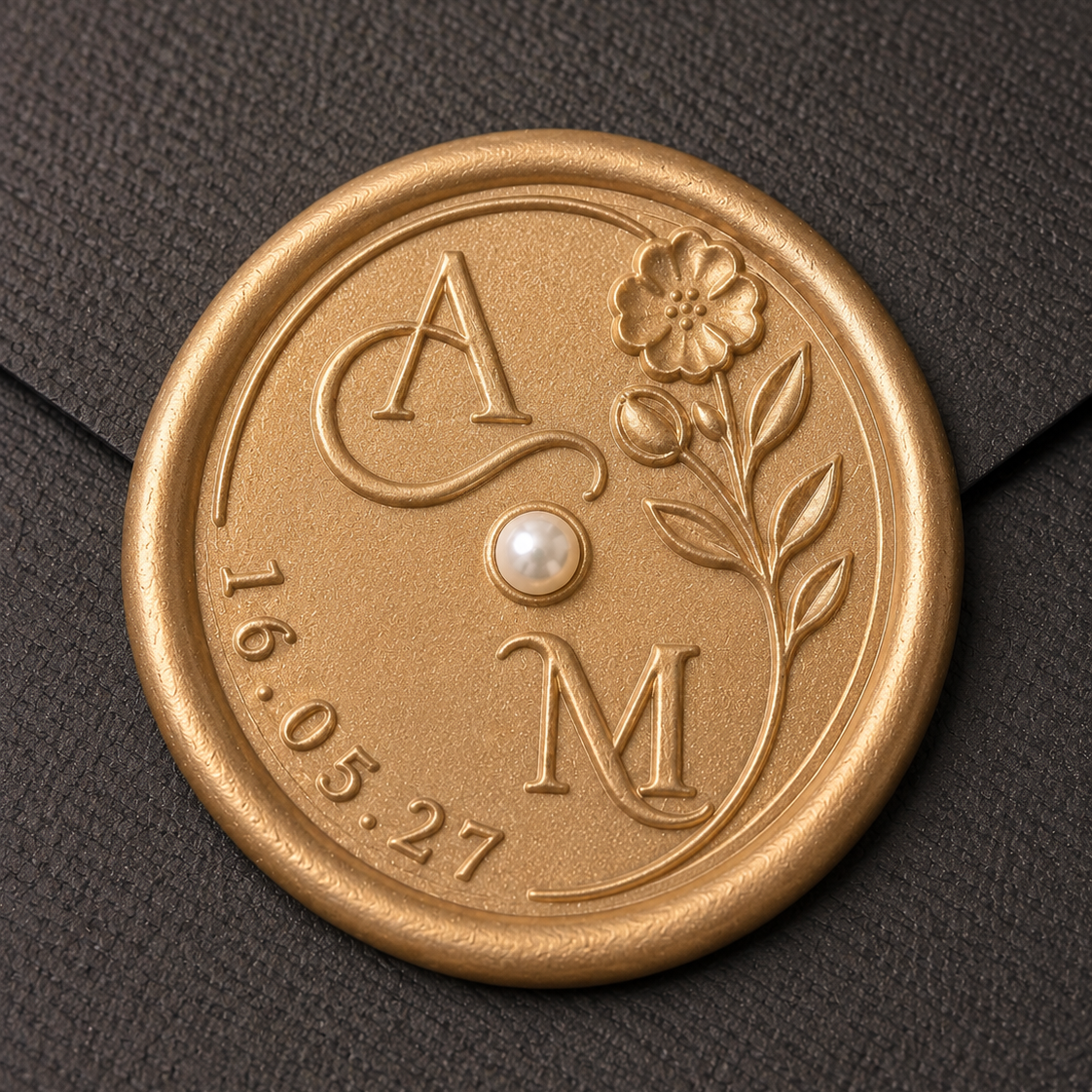 custom pearl wax seal stickers