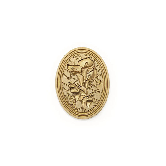 Elegant Floral Oval Wax Seal Stamp Head