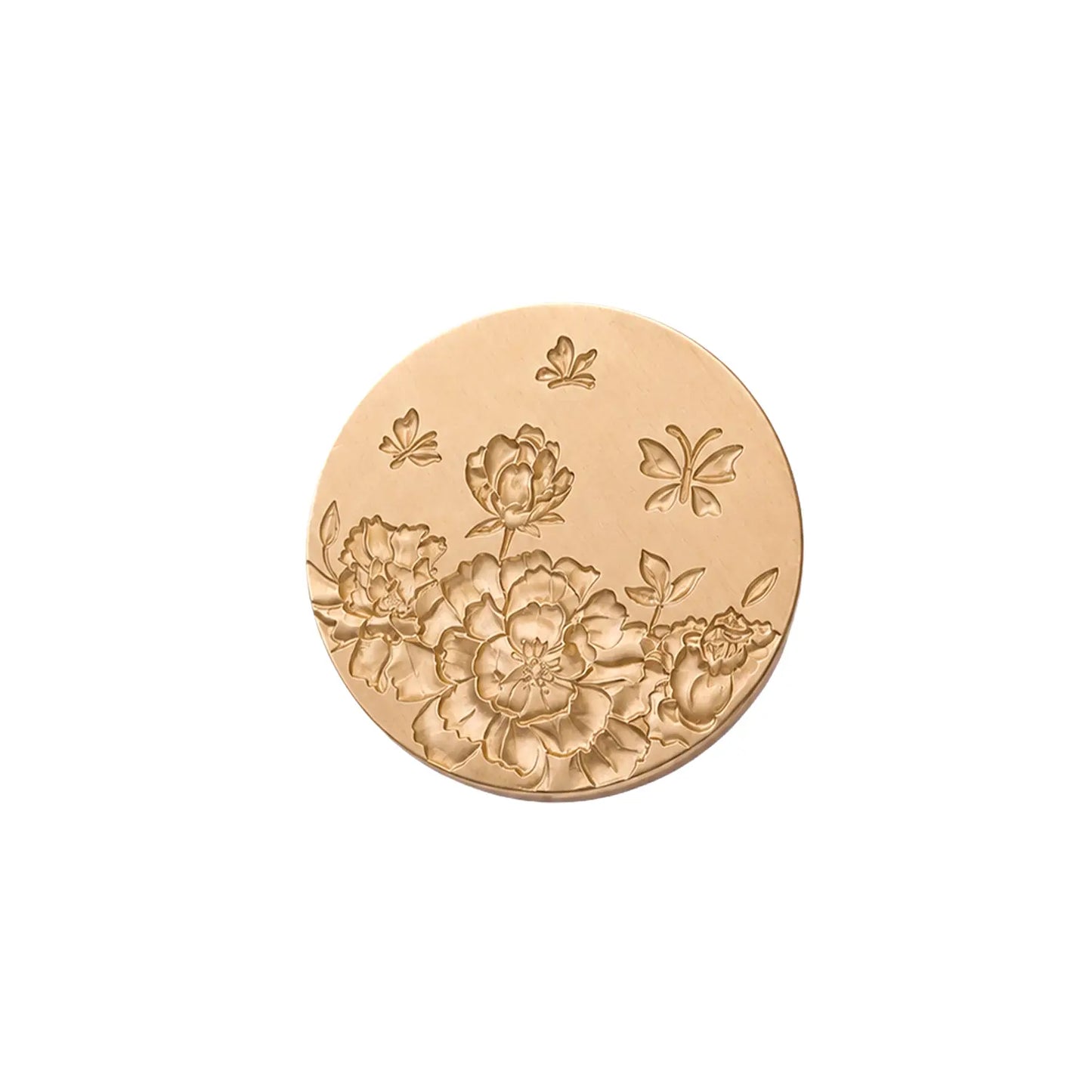 Peony & Butterfly Wax Seal Stamp Head