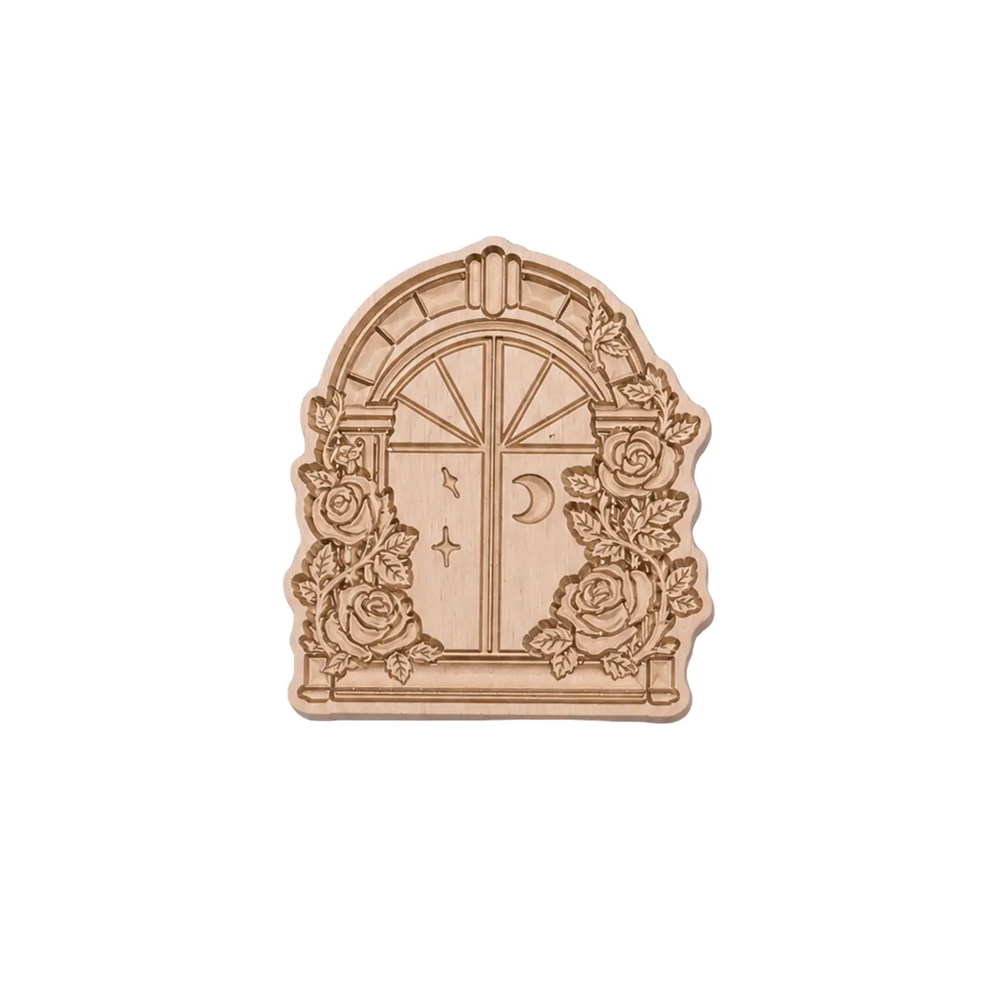 Moonlit Rose Window Wax Seal Stamp Head