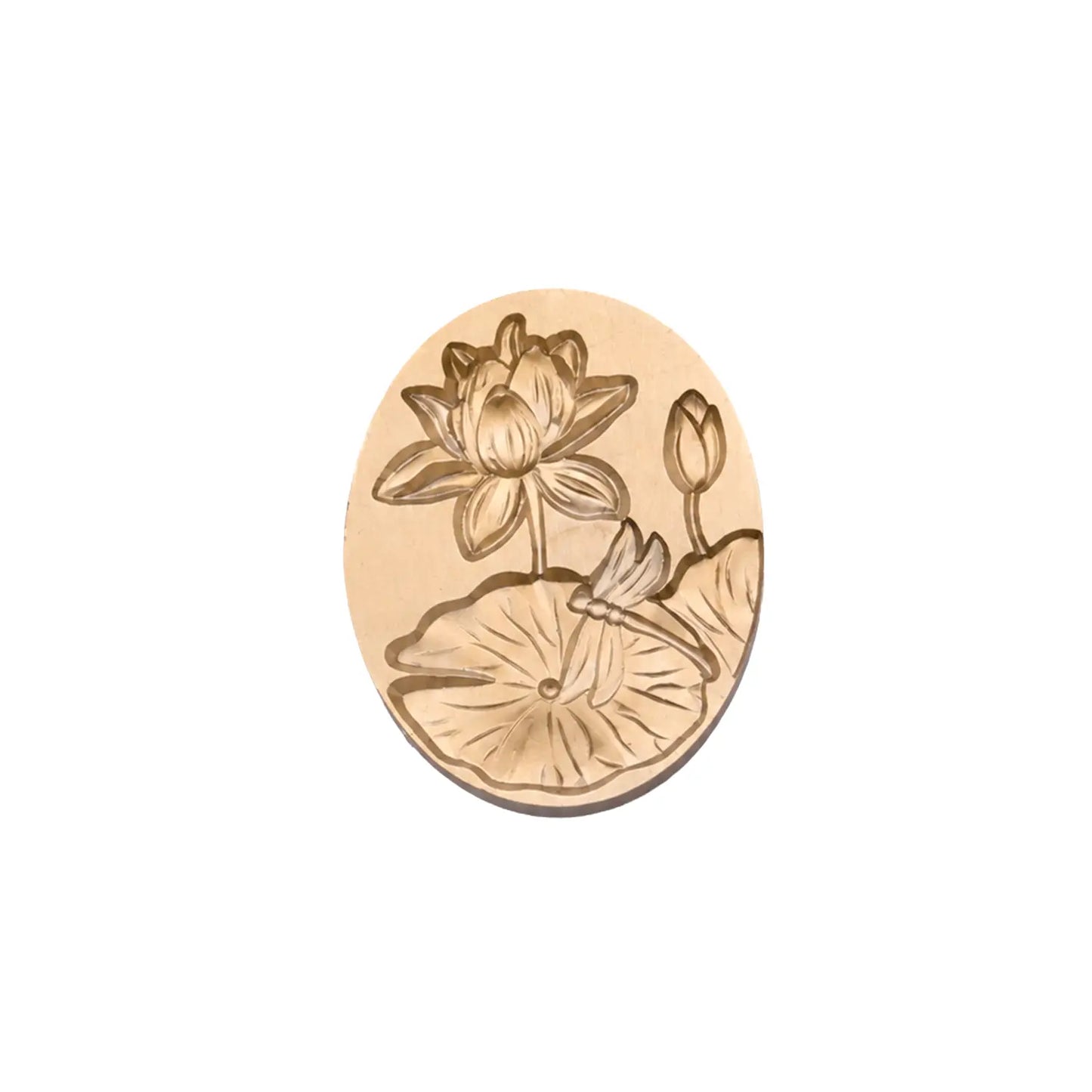 Lotus & Dragonfly Wax Seal Stamp Head
