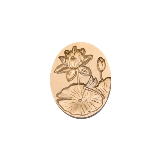 Lotus & Dragonfly Wax Seal Stamp Head