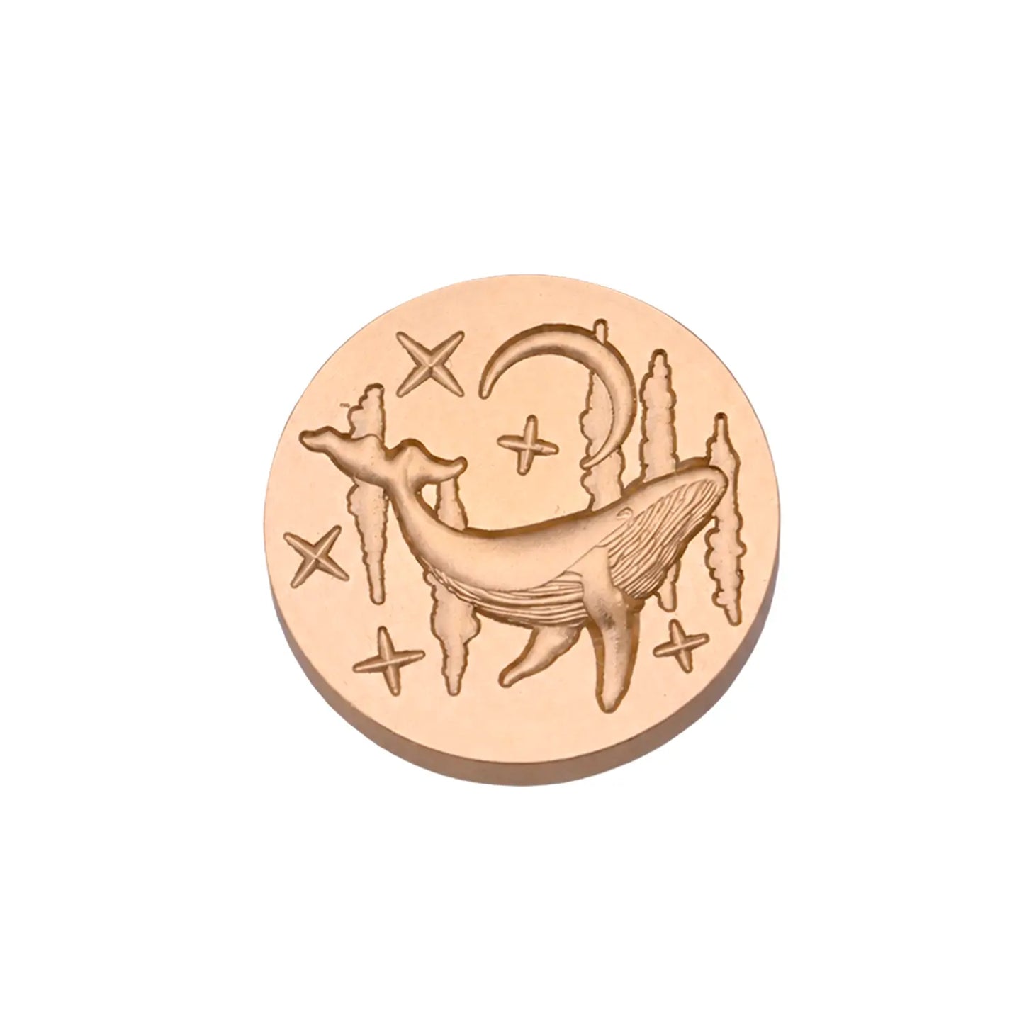 Moonlit Whale Wax Seal Stamp Head
