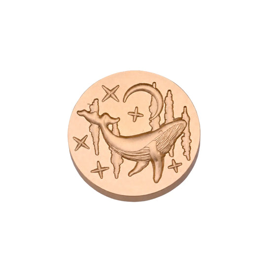 Moonlit Whale Wax Seal Stamp Head
