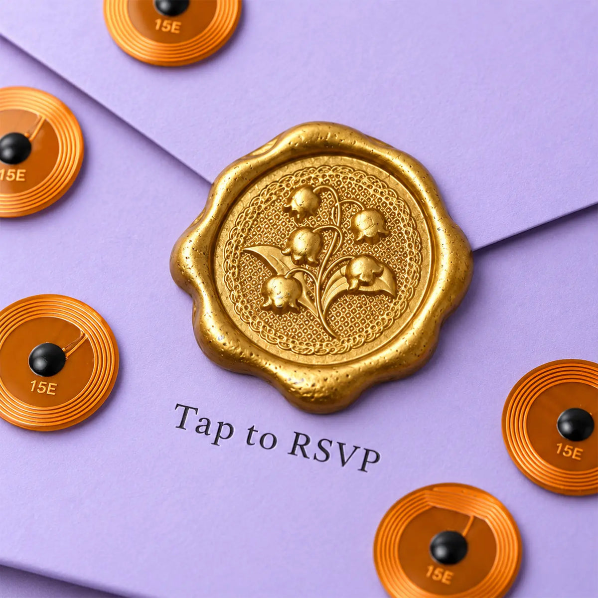 Custom NFC Wax Seals for Wedding Invitations — Tap to RSVP