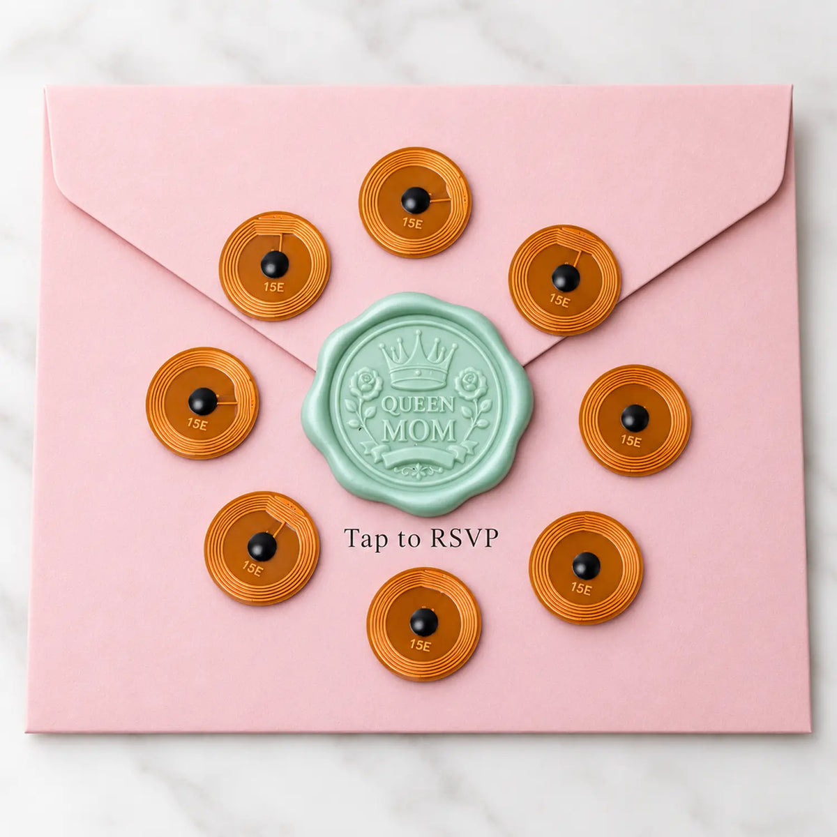 Custom NFC Wax Seals for Wedding Invitations — Tap to RSVP