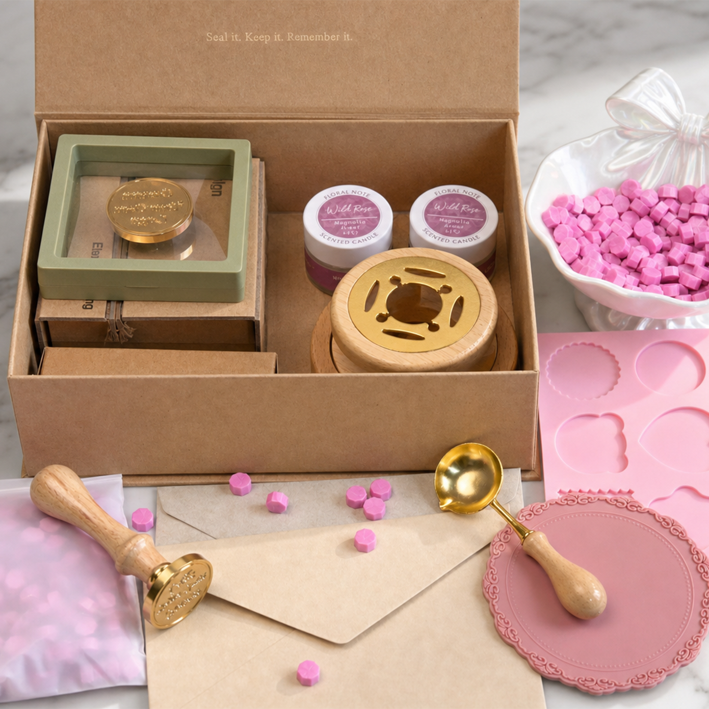 Custom Wax Seal Stamp Starter Kit